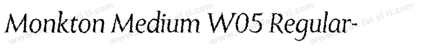 Monkton Medium W05 Regular字体转换